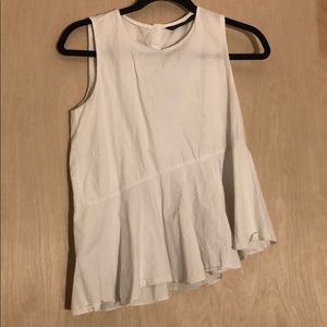 Zara- White asymmetrical top